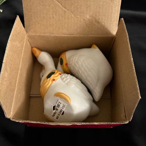 VTG 80s Set of 2 Christmas Geese in original box. By Christmas around the world - Picture 3 of 10